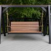 4' Modern Patio Swing with Pulley Rope and Chain