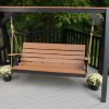 4' Modern Patio Swing with Pulley Rope and Chain