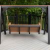 4' Modern Patio Swing with Pulley Rope and Chain