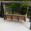 4' Modern Patio Swing with Pulley Rope and Chain