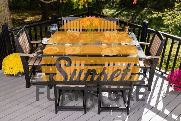 7-Piece Mission Rectangle Dining Table Counter Height Set