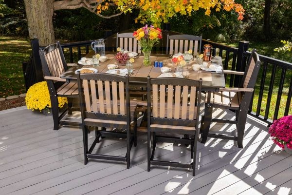 7-Piece Mission Rectangle Dining Table Counter Height Set