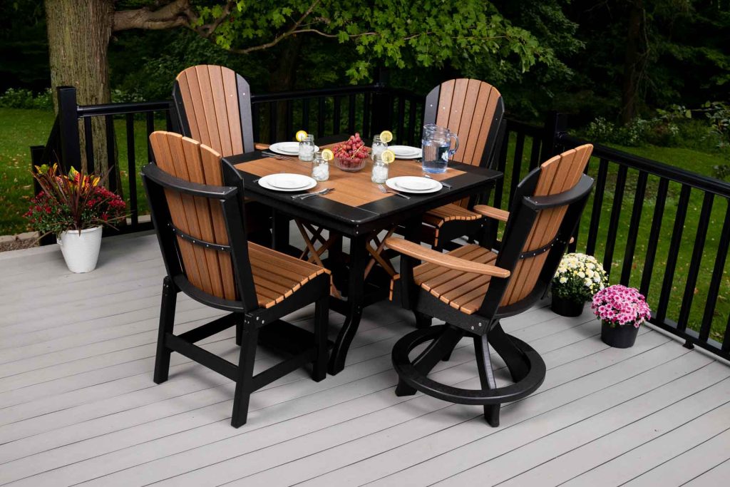 5-Piece Adirondack Square Table Counter Height Dining Set