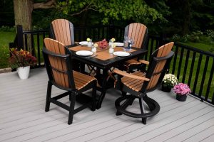 5-Piece Adirondack Square Table Counter Height Dining Set