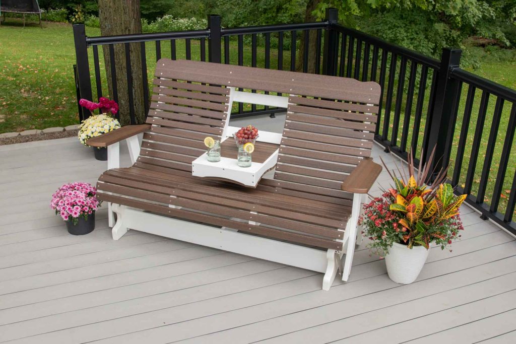 High Curve Back Glider Settee 5'