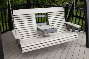 5' High Curve Back Settee Patio Swing with Chain