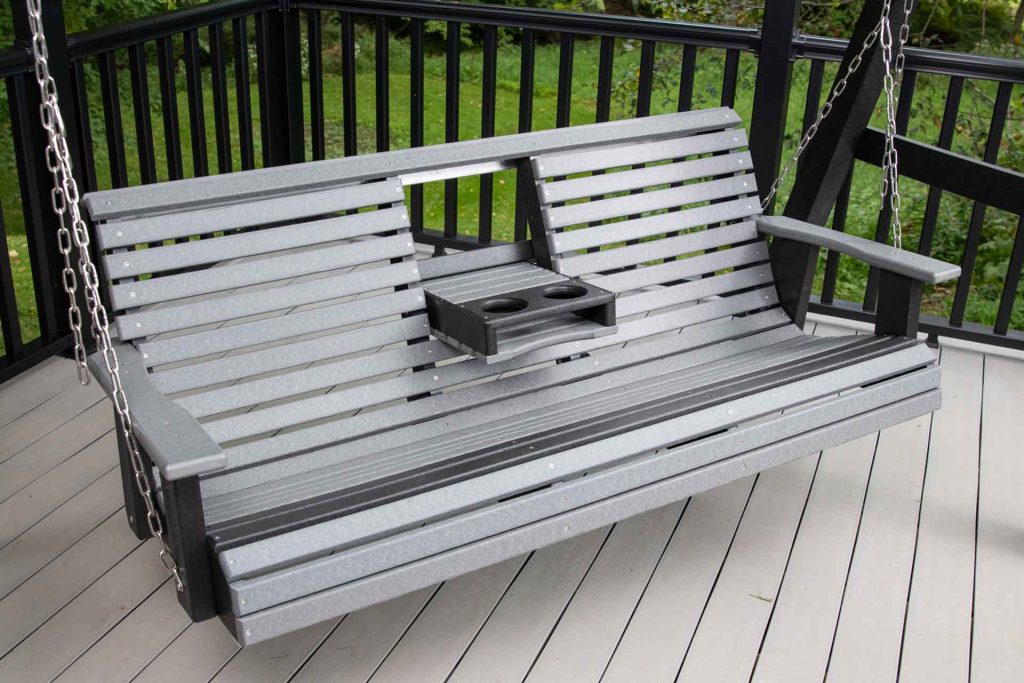 5' Roll Back Settee Porch Swing with Chain