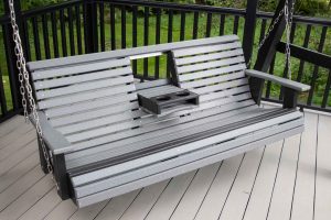 5' Roll Back Settee Porch Swing with Chain
