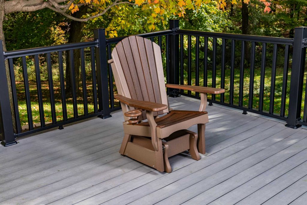 Curve Seat Adirondack Poly Glider 2'