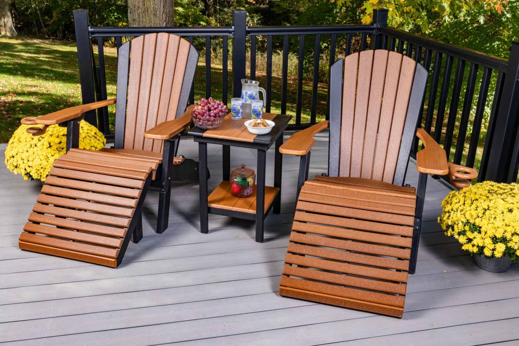 5-Piece Adirondack Folding Chair Set