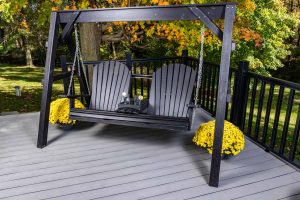 5' Adirondack Patio Settee Swing with Chain and A-frame