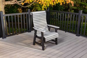 Roll Back Poly Arm Chair, Regular Height